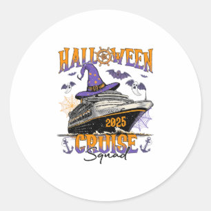 Halloween Kreuzfahrt Team 2025 passende Kreuzfahrt Runder Aufkleber