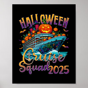 Halloween Kreuzfahrt Team 2025 Urlaub passende Fam Poster