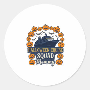 Halloween Kreuzfahrt Team Mami Schiff Kürbisse Fle Runder Aufkleber
