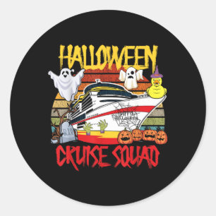Halloween-Kreuzfahrt-Trupp-Entenjagd-Schiff Runder Aufkleber