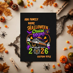 Halloween Kreuzfahrt-Truppe 2026 passende Kreuzfah Einladung