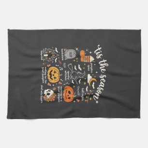 Halloween-Kritzeleien Die Saison Hexen-Design Geschirrtuch