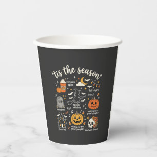 Halloween-Kritzeleien Die Saison Hexen-Design Pappbecher