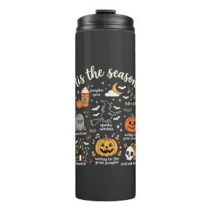 Halloween-Kritzeleien Die Saison Hexen-Design Thermosbecher