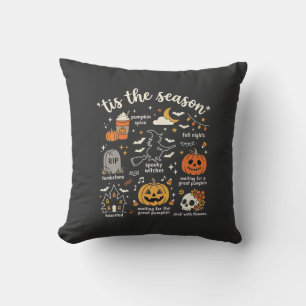 Halloween-Kritzeleien Die Zeit ist da Hexen-Design Kissen