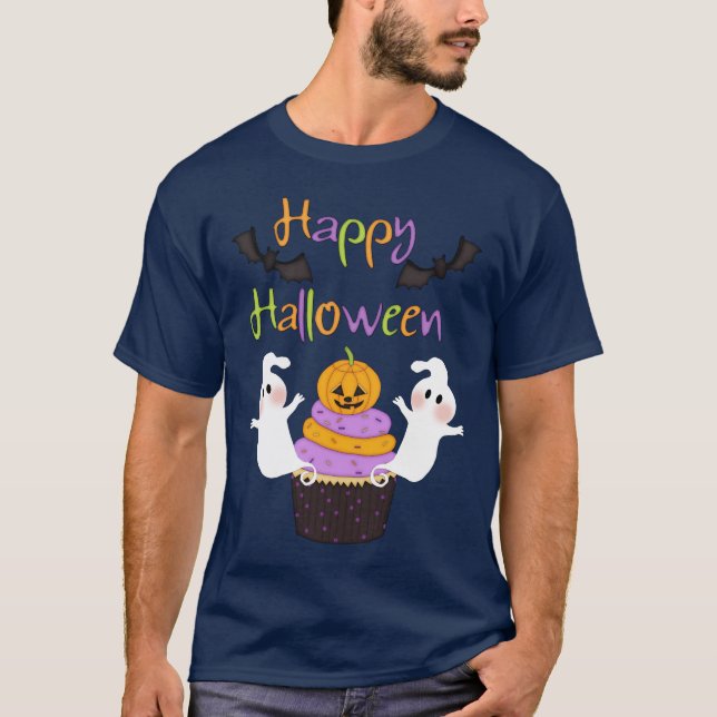 Halloween-Kuchen-Zeichen T-Shirt (Vorderseite)