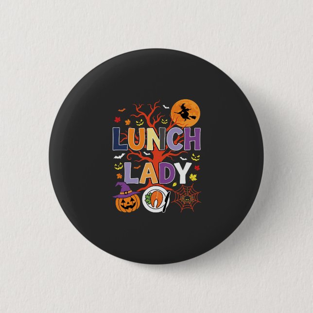 Halloween Küchenhexe Vektor Button (Vorderseite)