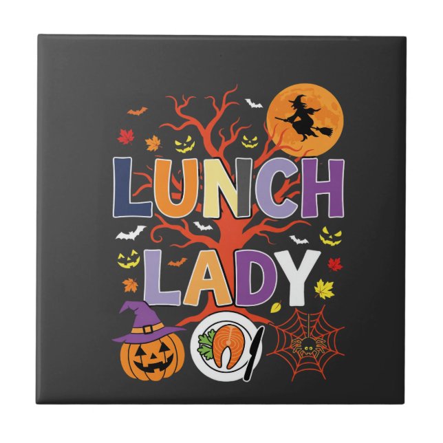 Halloween Küchenhexe Vektor Fliese (Vorderseite)