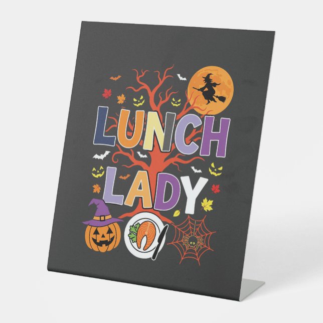 Halloween Küchenhexe Vektor Sockelschild (Vorderseite)