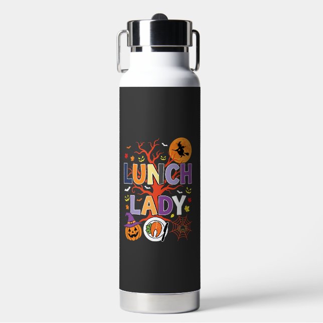 Halloween Küchenhexe Vektor Trinkflasche (Vorderseite)