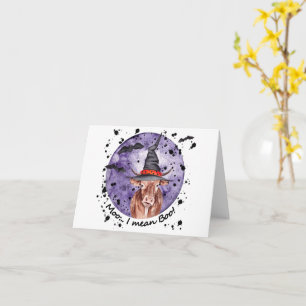 Halloween-Kuh Moo ich meine Boo Lustig Karte