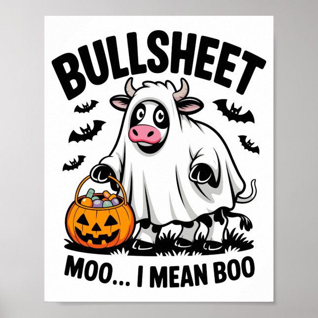 Halloween-Kuh Poster (Vorne)
