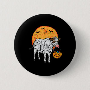 Halloween-Kuh Trick Leckerei Farm Kostümjungen Button