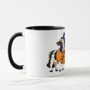 Halloween-Kuh-Trick-or-Treat-Tasse – Süße Hexenkuh Tasse