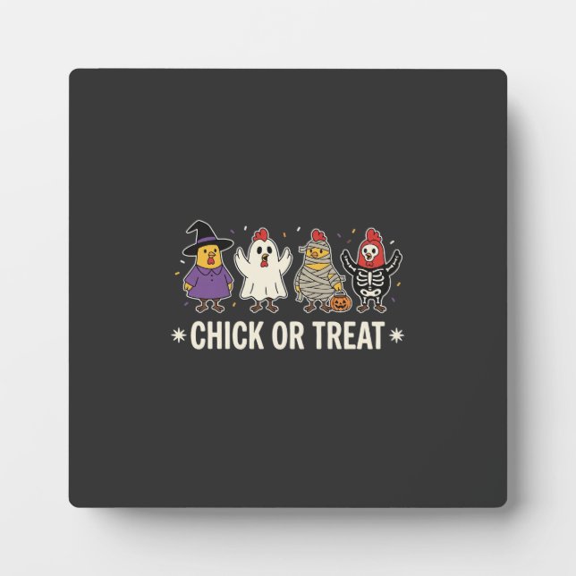 Halloween Küken oder Streich lustiges Hühnerkostüm Fotoplatte (Vorderseite)