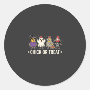Halloween Küken oder Streich lustiges Hühnerkostüm Runder Aufkleber
