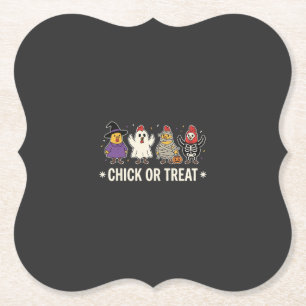 Halloween Küken oder Streich lustiges Hühnerkostüm Untersetzer