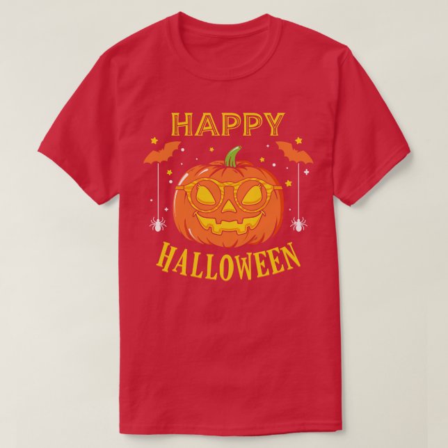 Halloween Kürbis 6 T-Shirt (Design vorne)