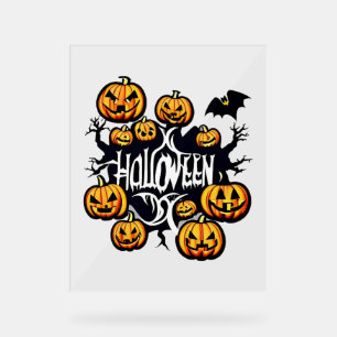 Halloween-Kürbis Acrylschild