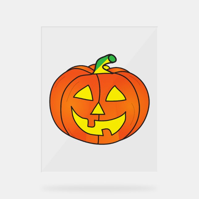 Halloween-Kürbis Acrylschild (Vorderseite)