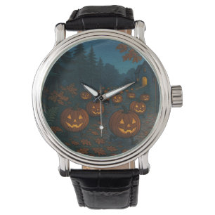 Halloween-Kürbis Armbanduhr
