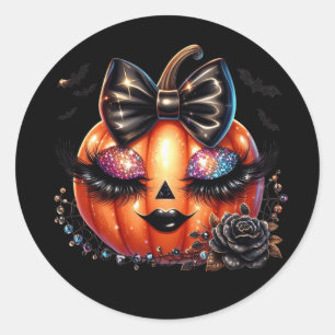 Halloween-Kürbis-Aufkleber Runder Aufkleber