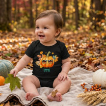 Halloween-Kürbis-Baby-Personalisiertes Herbst-Outf