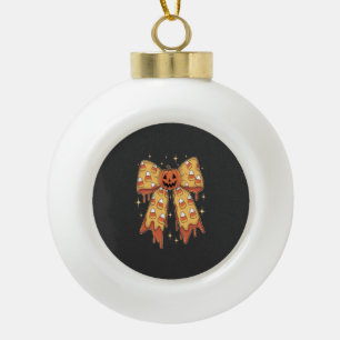 Halloween-Kürbis-Bogen Candy Corn Keramik Kugel-Ornament
