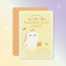 Halloween-Kürbis-Buh-Party-Einladung