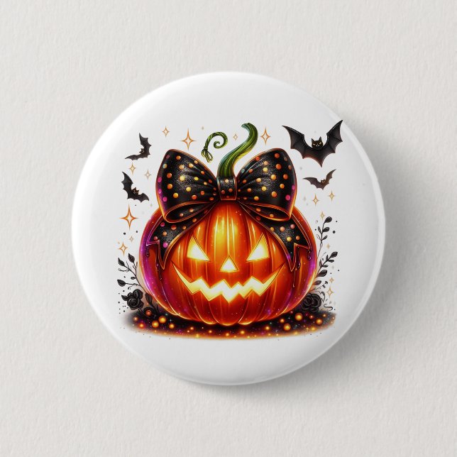 Halloween-Kürbis  Button (Vorderseite)