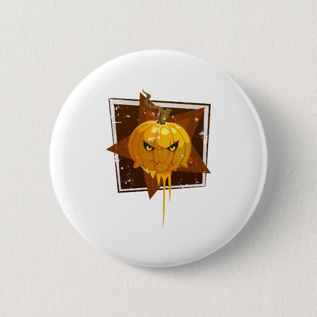 Halloween-Kürbis Button (Vorderseite)