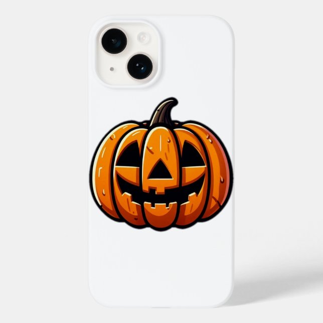 Halloween-Kürbis Case-Mate iPhone Hülle (Rückseite)