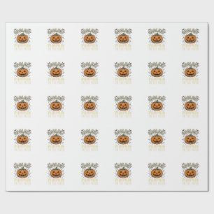 Halloween-Kürbis Coolste auf dem Patch Vintage_1 Geschenkpapier