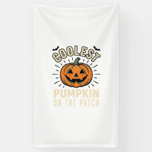 Halloween-Kürbis Coolster Auf Dem Beet Vintage_1 Banner