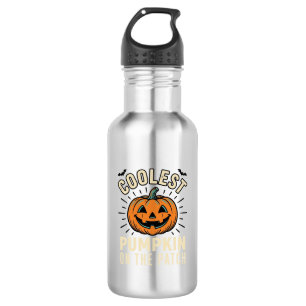Halloween-Kürbis Coolster Auf Dem Beet Vintage_1 Edelstahlflasche