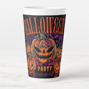 Halloween, Kürbis Coven Blühen, Gothic Milchtasse