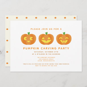Halloween-Kürbis, der Party Einladung schnitzt