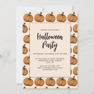 Halloween-Kürbis Einladung