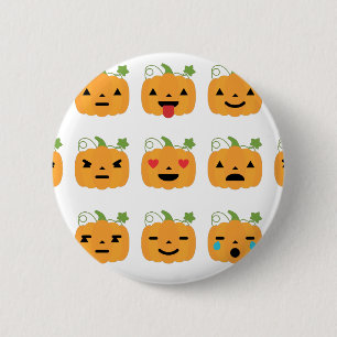 Halloween-Kürbis-Emojis Button
