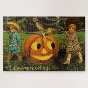 Halloween Kürbis-Ernte Nacht von Kindern Puzzle