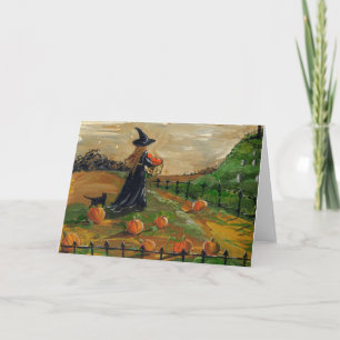 Halloween-Kürbis-Flecken-Gruß-Karte Karte