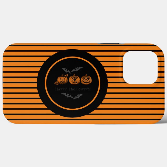 Halloween/Kürbis/Fledermaus Case-Mate iPhone Hülle (Rückseite (Horizontal))