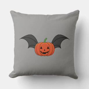 Halloween-Kürbis-Fledermaus Kissen