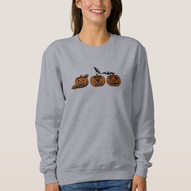 Halloween/Kürbis/Fledermaus-Sweatshirt Sweatshirt (Vorderseite)