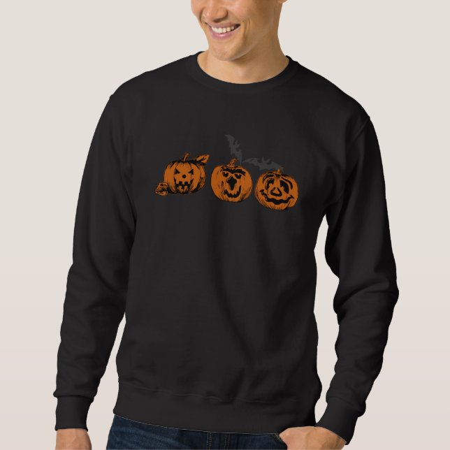 Halloween/Kürbis/Fledermaus-Sweatshirt Sweatshirt (Vorderseite)