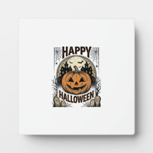 Halloween-Kürbis-Friedhof Vintage-Spooky-T-Shirt-K Fotoplatte