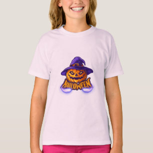 Halloween-Kürbis für Mädchen T-Shirt