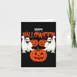 Halloween-Kürbis-Geist-Herbst-Shirt Karte