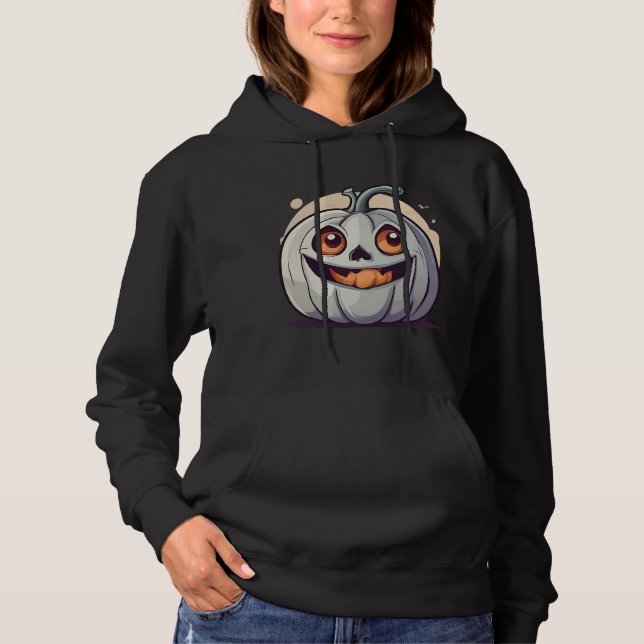 Halloween Kürbis Geist Hoodie (Vorderseite)