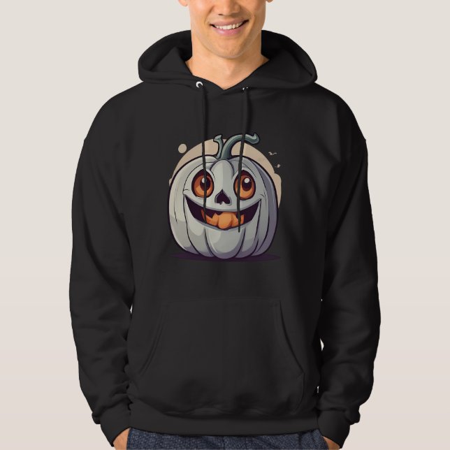 Halloween Kürbis Geist Hoodie (Vorderseite)